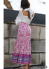 Boho Skirts in Esme Flower in Green For Women
